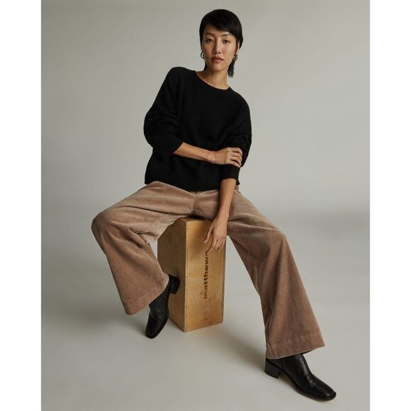 Everlane Unisex The Everyone Cashmere Crew Neck Sweater Black S